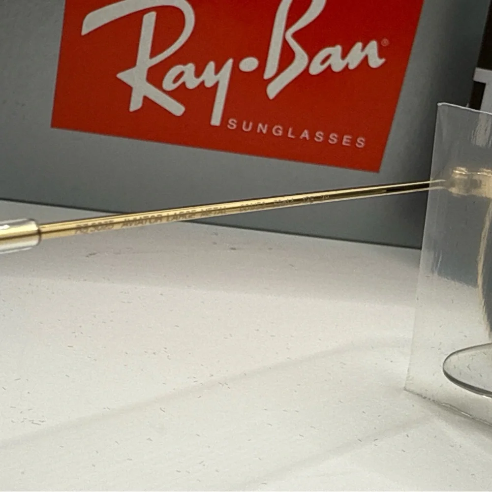 Ray-Ban Sunglasses RB3025 Aviator Classic 58mm Gold Frame Polarized Green Lens - Picture 4 of 12